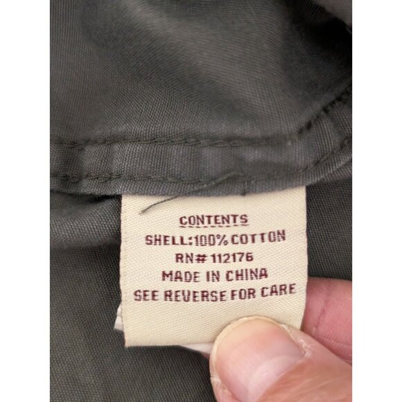 Dri Duck for Her Long Sleeve Shirt Size L Cotton Button Up Top Roll Tab Gray - Picture 3 of 7